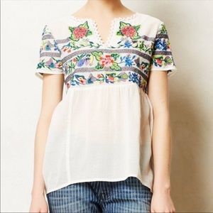 Anthropologie Vanessa Virginia Moineau Top